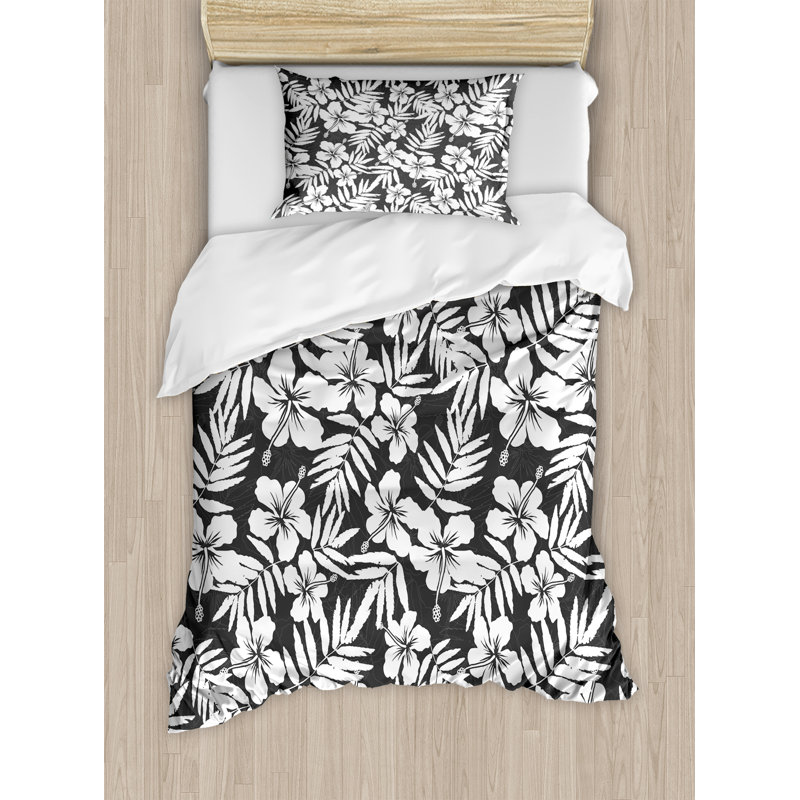 Farmhouse / Country Floral Duvet Cover, Twin Duvet Cover + 1 Standard Sham