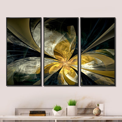 Sunset Over Rydal Waters - Landscape Framed Canvas Wall Art Set Of 3