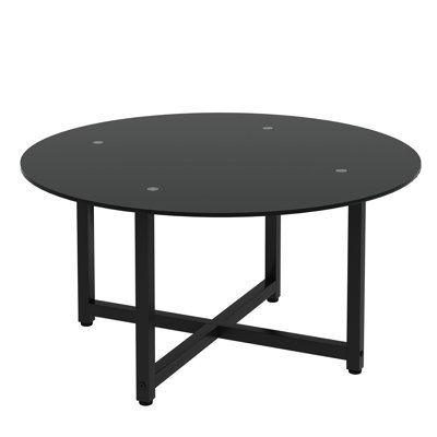 Round Coffee Table With Glass Table Top