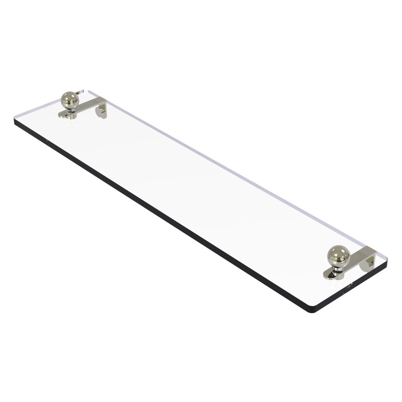 Morosini Bracket Shelf, 22", Polished Nickel