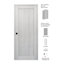 Porte intérieure standard préfinie en bois massif manufacturé 1 panneau Shaker-94384056-94384069-94591425