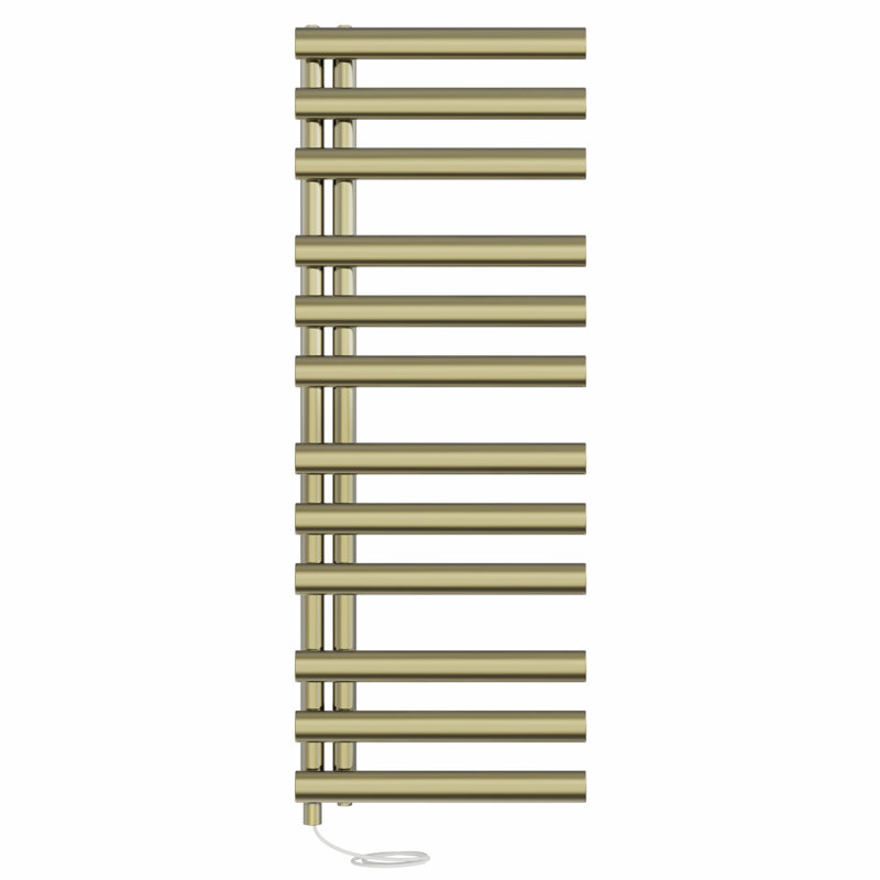 Naoma Designer Towel Rail Heated Towel Rails, Brushed Brass