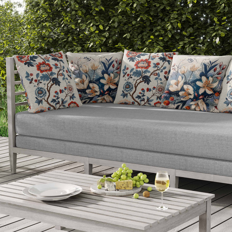Coussin intérieur / extérieur Painted Paradise, Carré 16 po
