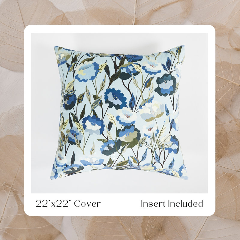 Coussin floral 22 po
