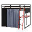 Lit mezzanine en bois-223592804