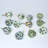Oversized Ceramic Garden 1.6" Diameter Round Mushroom Multipack