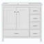 Meuble-lavabo simple 36 po avec plateau en céramique Selmir