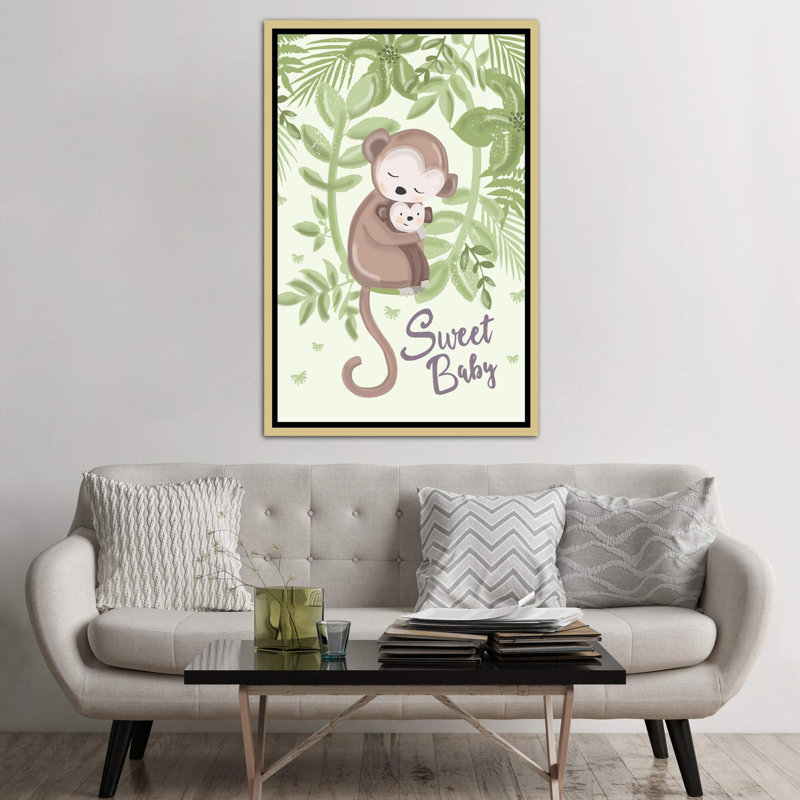 "Baby Beyond the stars IV" par Lisa Whitebutton-impression d’art graphique, Encadrement doré, Pas de tapis