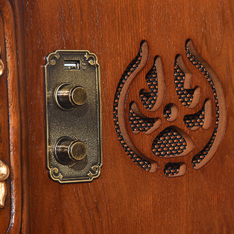 Tan+Gold Free Form Solid Wood+Copper Media Players