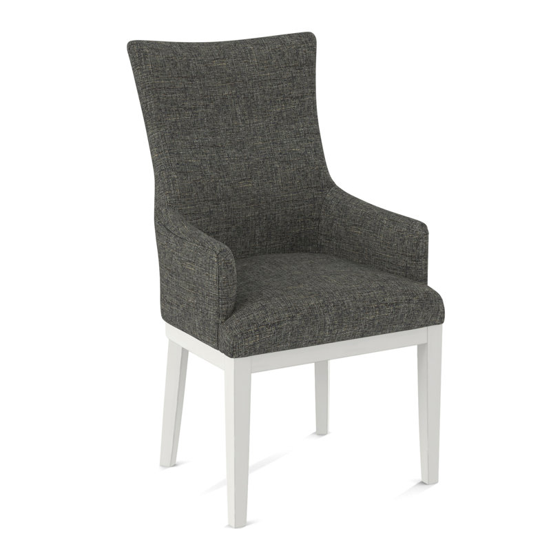 19'' H Upholstered Armchair, White, 61536-78