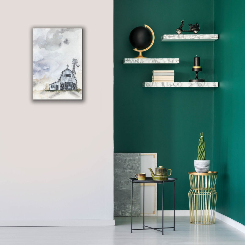 «Haven Mini Barn» par Julie Norkus, estampe numérique sur toile, H 26 po x l 18 po x P 0,75 po