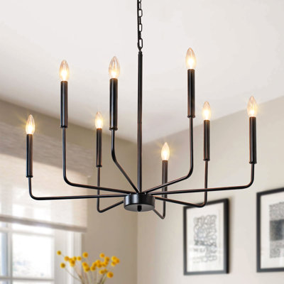 Lustre classique / traditionnel à 8 lumières de style bougie Tybria