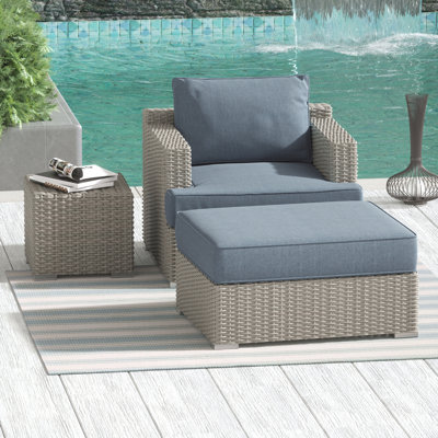 Catalonia 3 Piece Rattan Seating Group with Sunbrella Cushions