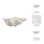 Decorative Bowl Resin Polyresin Wavy Shell Design Coastal Style for Home Office Bedroom Living Room Centerpiece Display - 5" Ivory & Tan