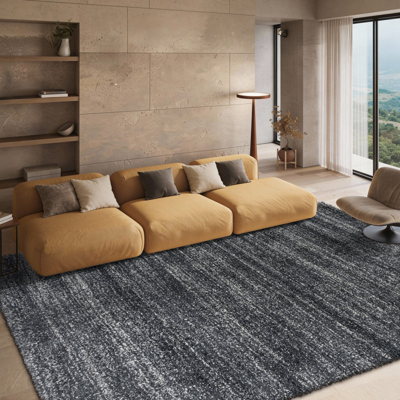 Tapis ivoire Jon-Paul, Dark Grey/Ivory, Rectangulaire 8 pi x 10 pi