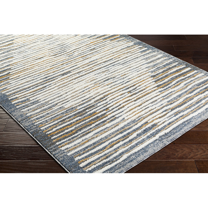 Striped Indoor Rug, Rectangle 5'3" x 7'