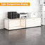 Armoire de rangement moderne et modulaire en métal avec tablettes réglables, organisateur de bureau polyvalent avec portes à fermeture en douceur, armoire en acier robuste pour bureau à domicile, salon, entrée ou cuisine-1613673829