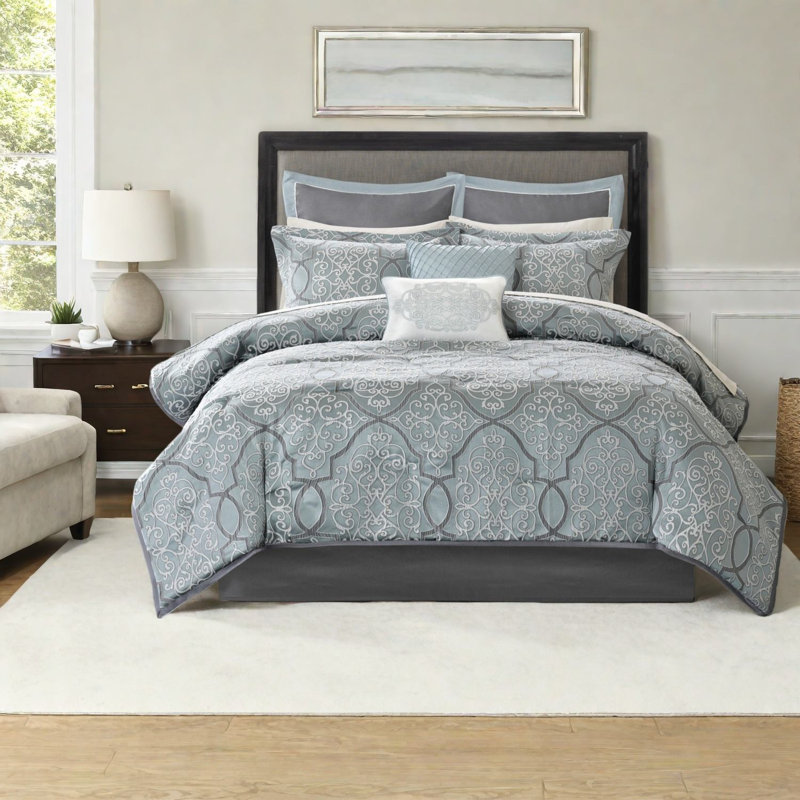 Ensembles de literie de luxe, grand jacquard en coton, chambre à coucher moderne