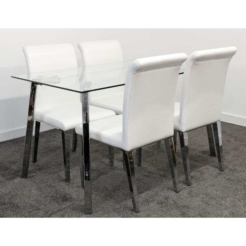 Desborough 4 - Person Dining Set, White