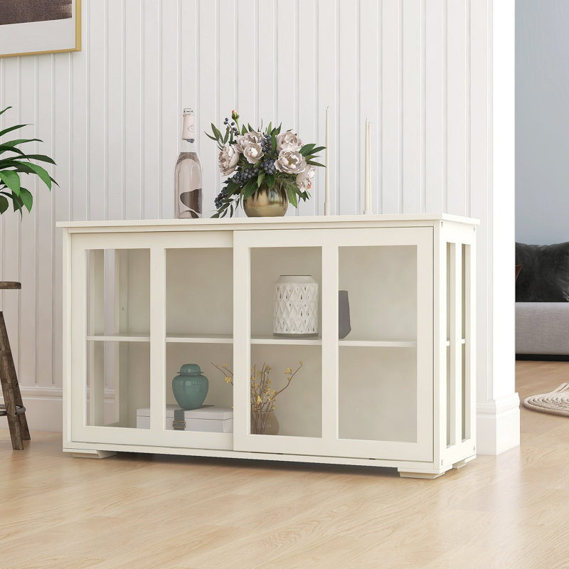 Sophisticated Fir Veneer Cabinet With Textured Finish,Suitable For Corridor, Entrance, Living Room, Study, White