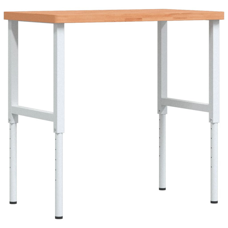 100cm W Solid Wood Top Height-Adjustable Workbench