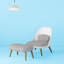 Paget Upholstered Accent Chair with Footstool-42004484