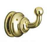 Fairfax Wall Mounted Robe Hook, Vibrant Polished Brass