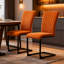 Culain Modern Velvet/Suede Upholstered Cantilever Dining Chair-841117032-870999595