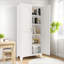 Armoires | Armoire de rangement moderne en acier 71 po à 2 portes avec tablettes réglables, blanc | Blanc cassé | Chambre à coucher-196884938
