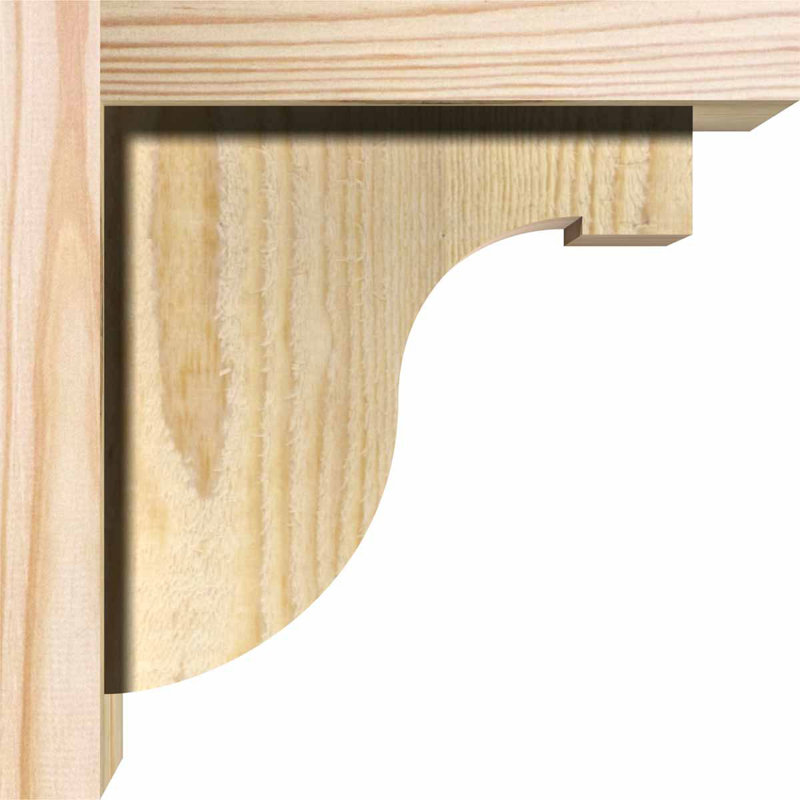 Del Monte Corbel w/Backplate, 8" H x 6" W x 8" D, Douglas Fir, Rough Sawn