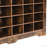 24" Shoe Cubby Console, Curved Base - Rustic Brown