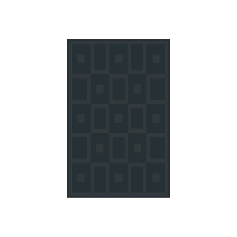 Tapis noir tissé à la machine Mcgehee, 5 pi 3 po x 7 pi 2 po