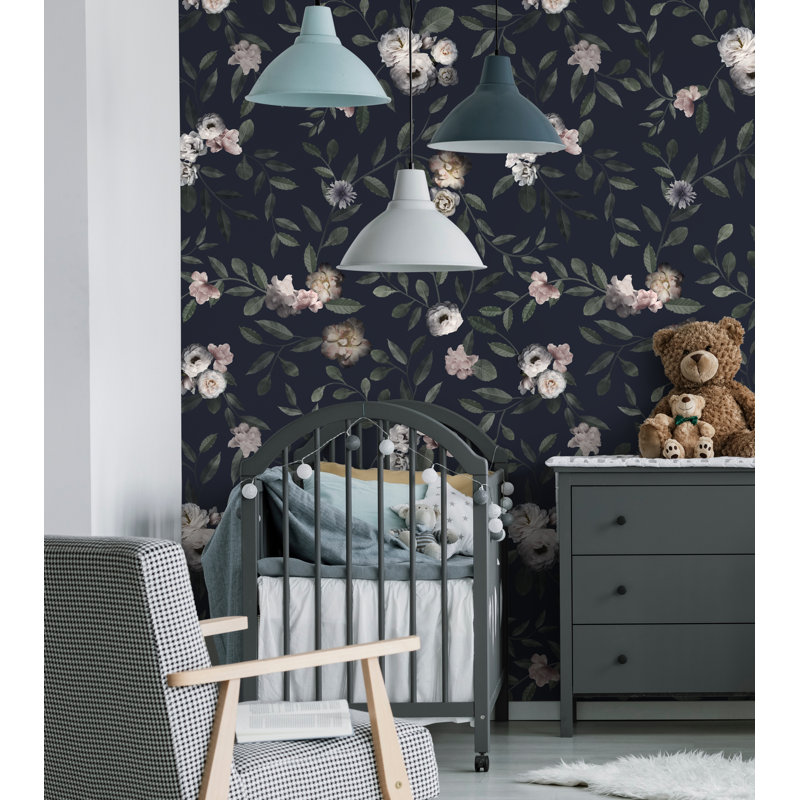 8028-DarkFloral-96-2-vinyl, 96" L x 24" W
