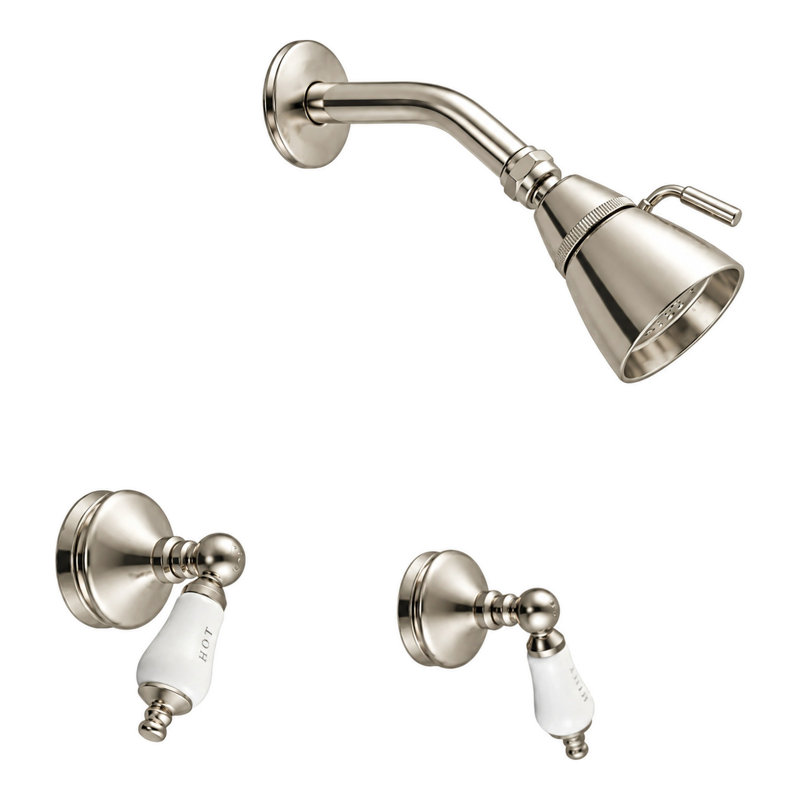 Ensemble de douche encastré avec poignées levier Sacramento, Nickel poli