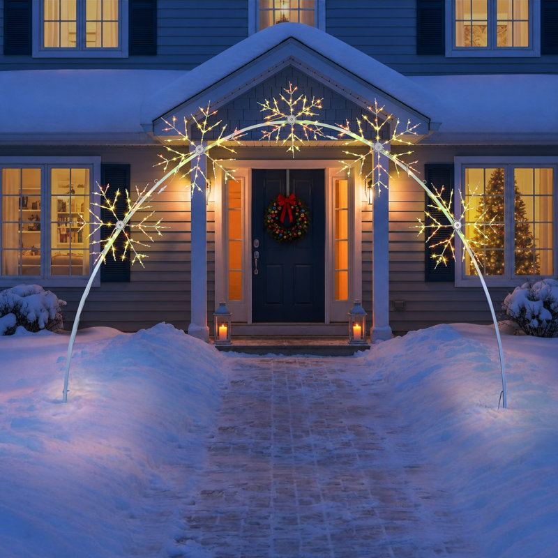 10 ft. Illuminated Snowflake Arch with Lightshow