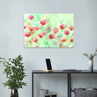 Poppies And Queen Ethereal Peaceful Romantic Poppy Nature Spring Wall Art