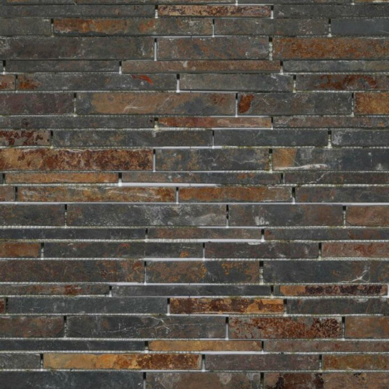 Rusty Slate Irregular Strip Pattern