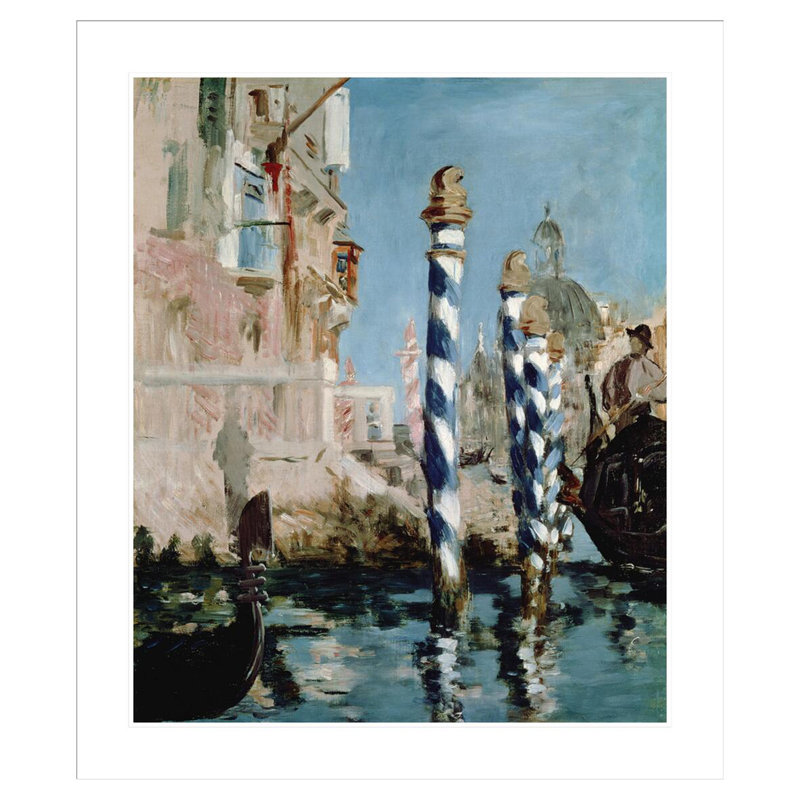 «Grand Canal Venice» par Edward Manet, impression giclée sur cadre, H 38,92 po x l 33,5 po