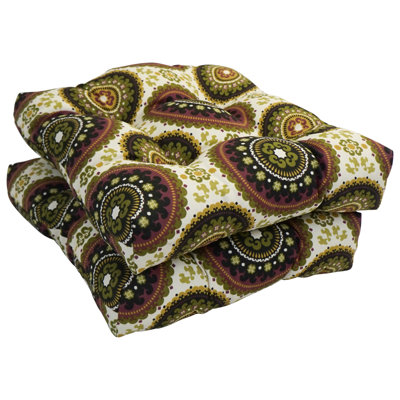 Coussin de siège d'extérieur 2 pièces Bungalow Rose l 16 po x P 16 po