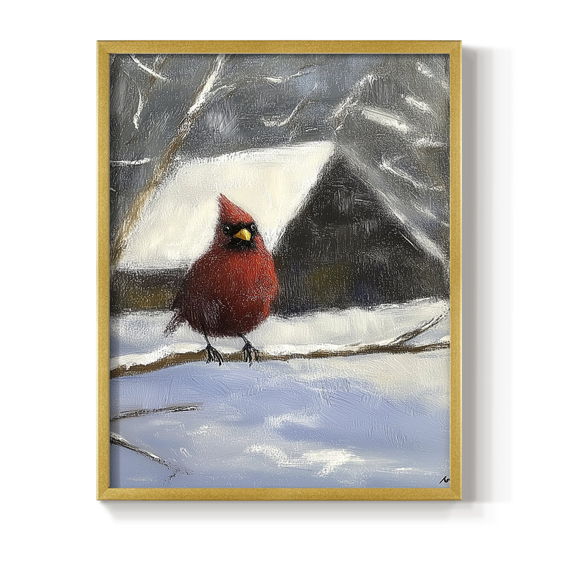 «Christmas Holiday Art» CDL XXVI, reproduction d'art encadrée - bois massif, H 30 po x l 24 po, Doré