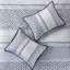 Couette de luxe bleu marine pour lit queen, 7 pièces - Doublure en microfibre douce avec taies d'oreiller, coussins décoratifs et jupe de lit inclus.