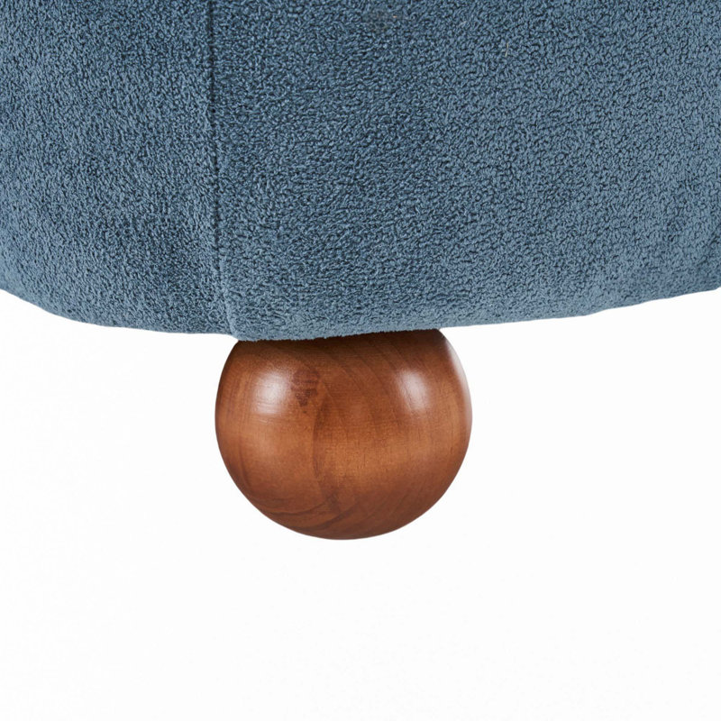 Chaise d'appoint moderne à dossier bas, Bleu