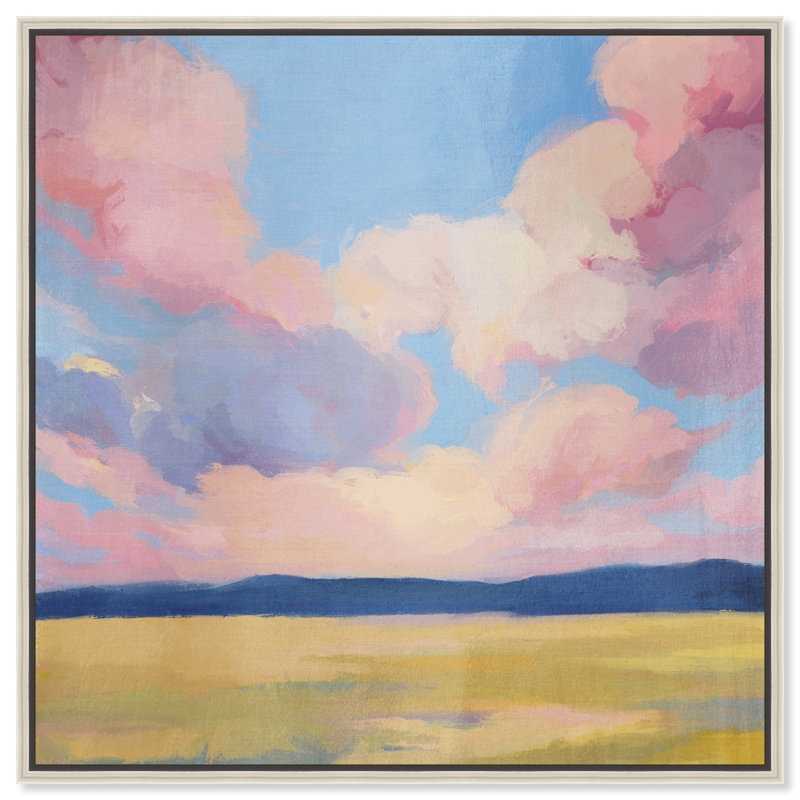 Blushing Sky Print by Oliver Gal, 13" H x 13" W, Silver Floater Frame