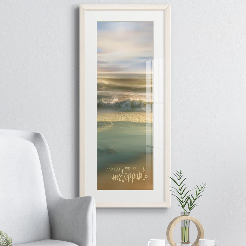 Peinture sur papier encadrée, Blanc
