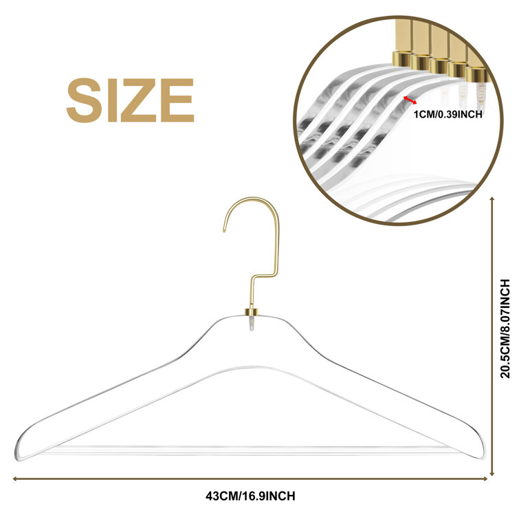 Acrylic Standard Hanger for Dress/Shirt/Sweater