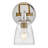 Easton Single Light Bath Vanity Fixture w/ Clear Seedy Glass Shade