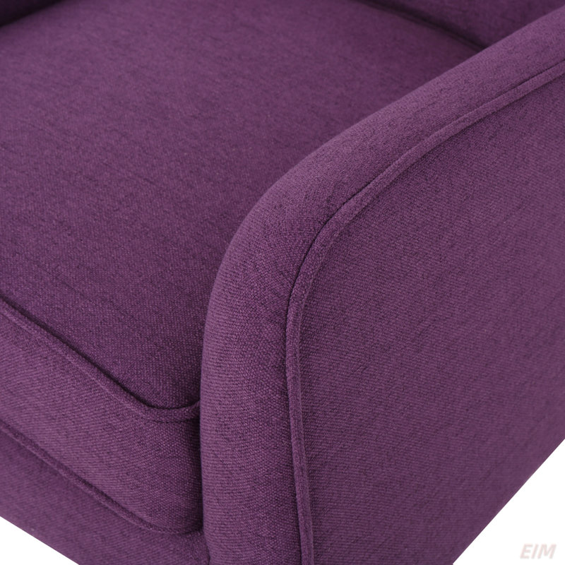 Alcide Tufted Armchair, Purple Fabric