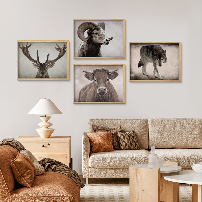 «Rustic Brown Farmhouse», reproduction d'art encadrée, affiche, salle de bain, petit art mural, Blanc, H 12 po x l 16 po