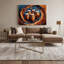 «Music Bongo Drums», art mural sur toile brune