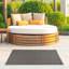 Tapis intérieur / extérieur gris tissé à la machine Estralita-1255942964